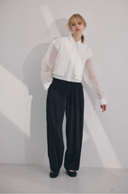 Sheer Sleeve Cargo Shirt