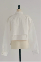 Sheer Sleeve Cargo Shirt