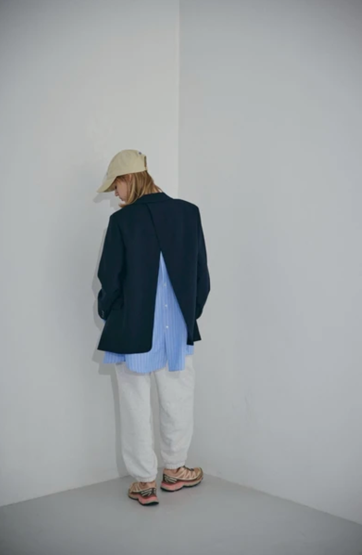 Layered Stripe Blazer Set