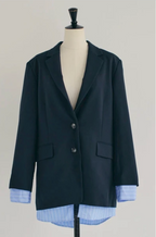 Layered Stripe Blazer Set