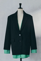 Layered Stripe Blazer Set