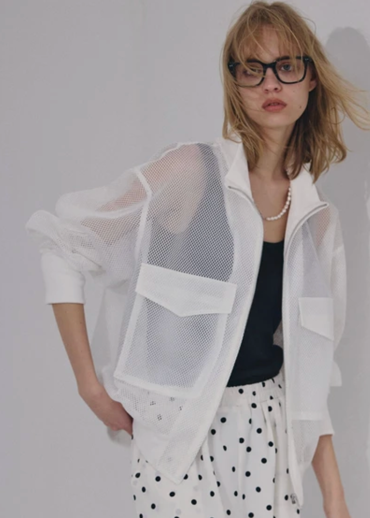 Mesh Zip Blouson