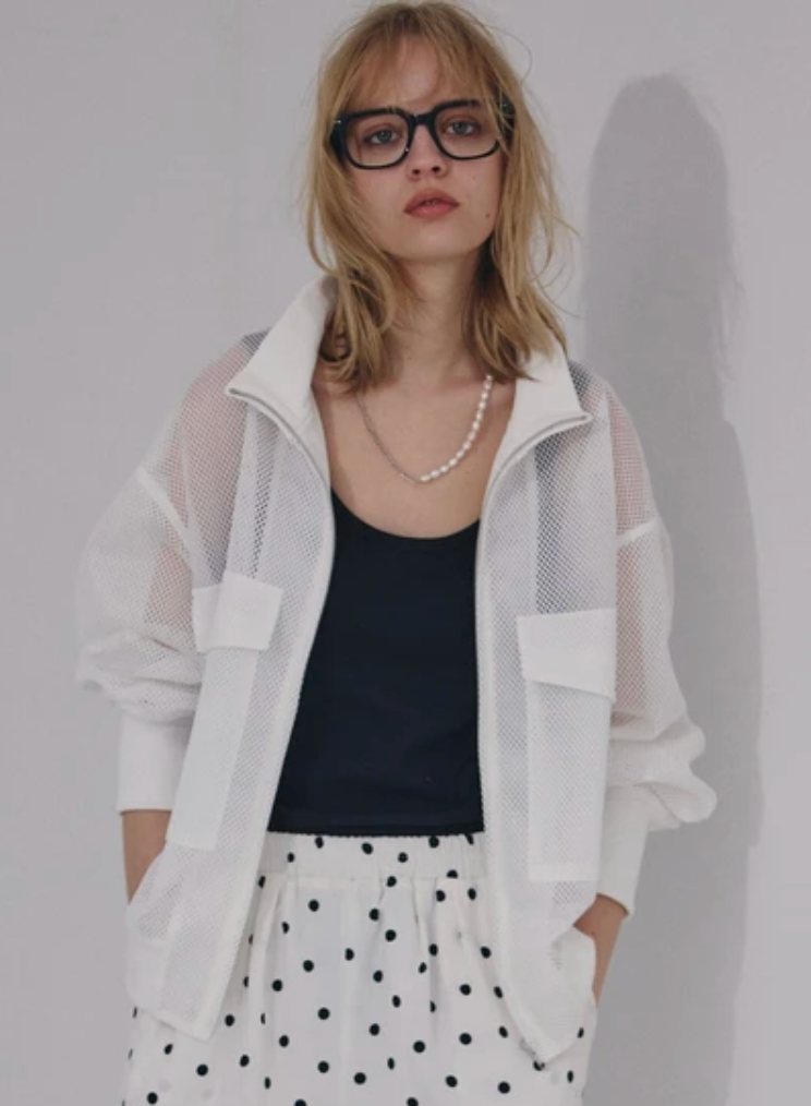 Mesh Zip Blouson