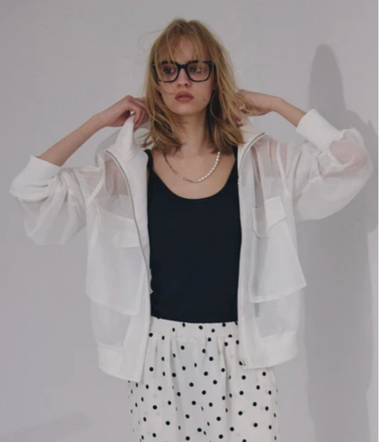 Mesh Zip Blouson