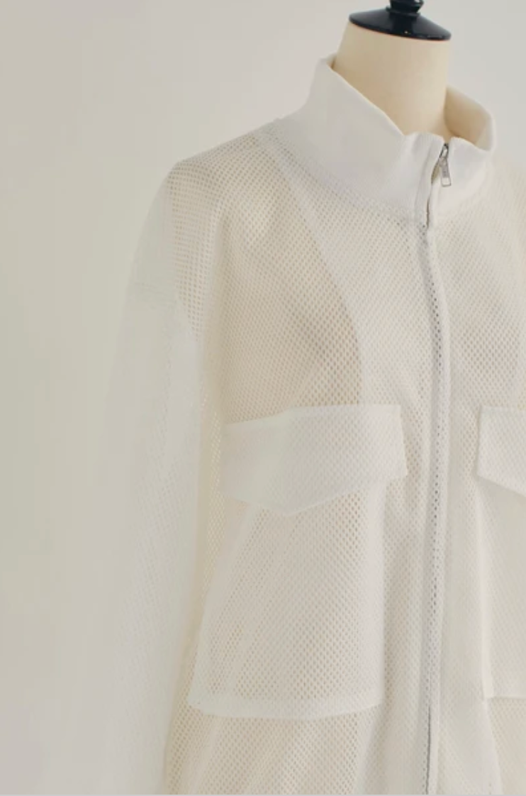 Mesh Zip Blouson