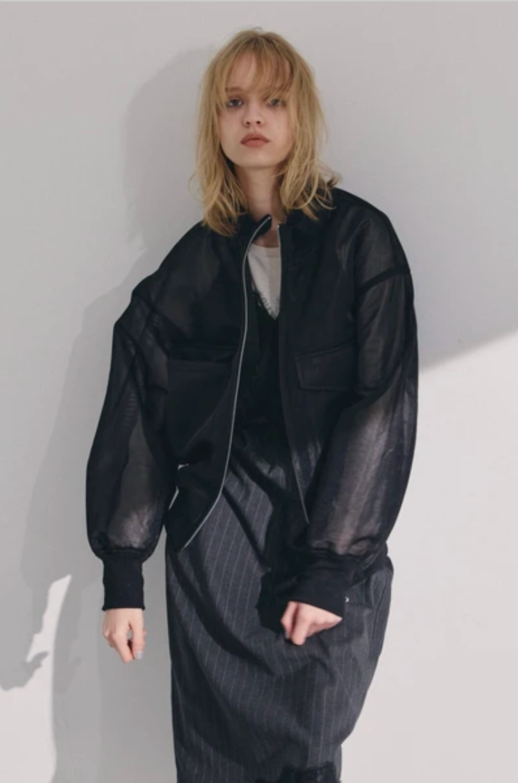 Mesh Zip Blouson