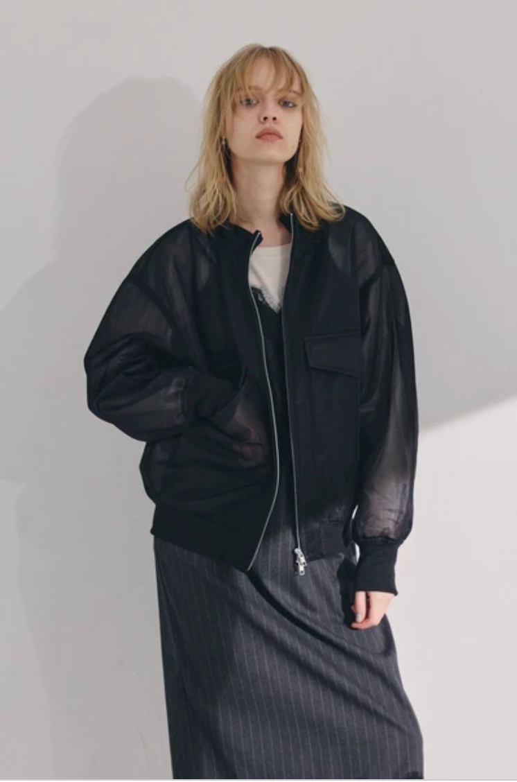 Mesh Zip Blouson