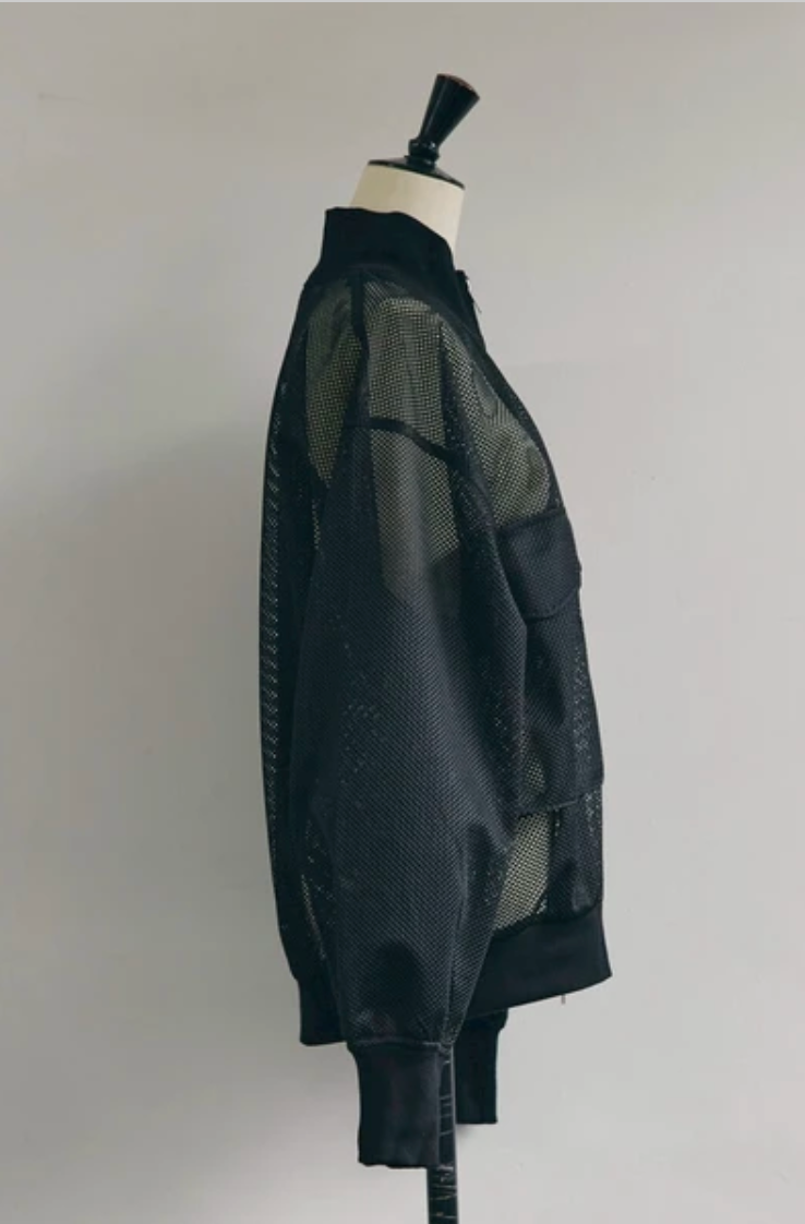 Mesh Zip Blouson