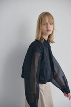 Sheer Sleeve Cargo Shirt