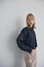 Sheer Sleeve Cargo Shirt