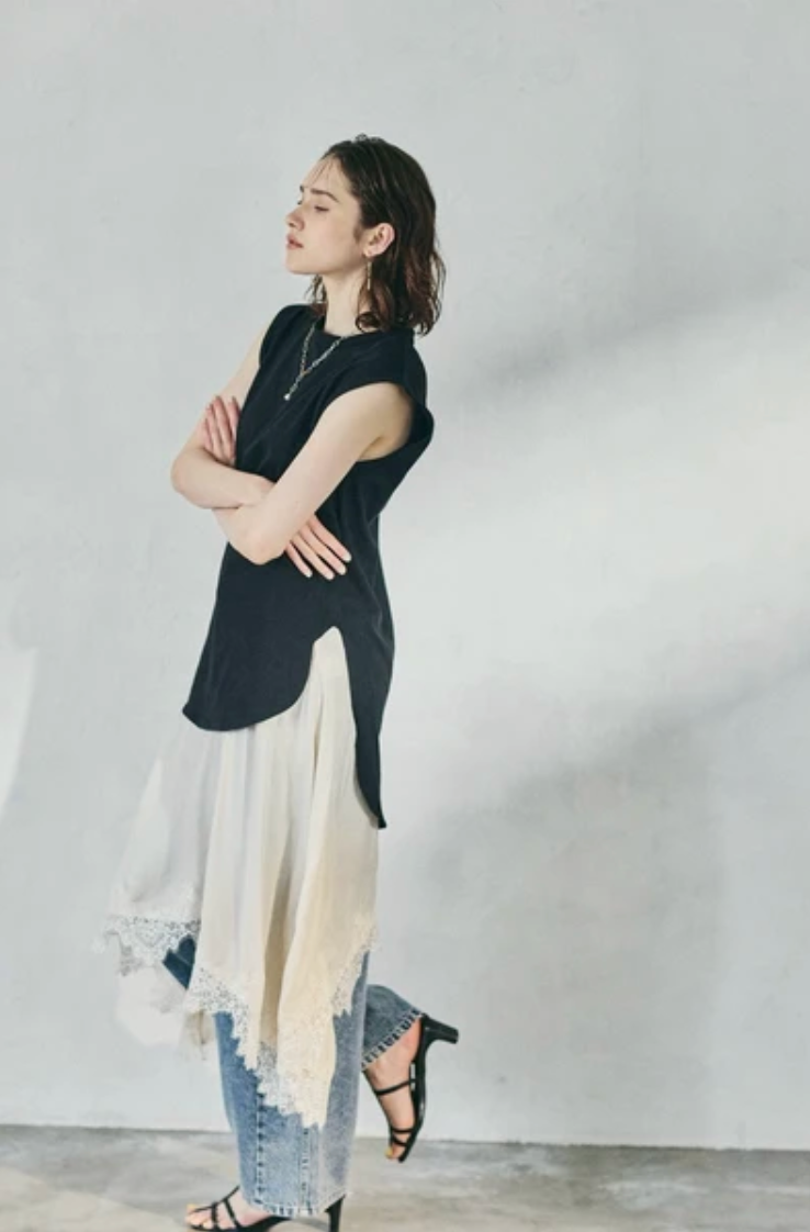 French Sleeve Long Tank