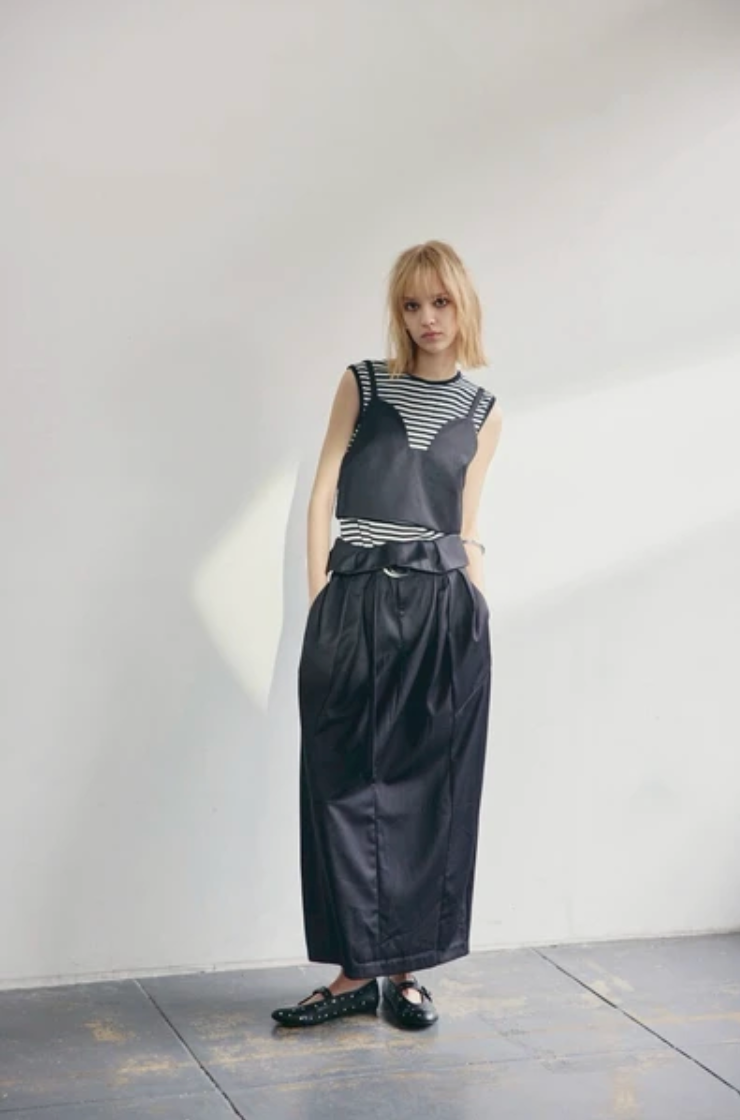 Adjustable Wrap Cocoon Maxi Skirt