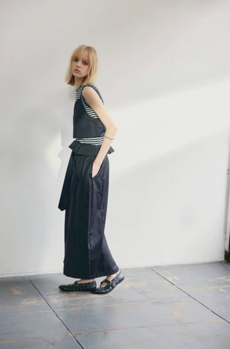 Adjustable Wrap Cocoon Maxi Skirt