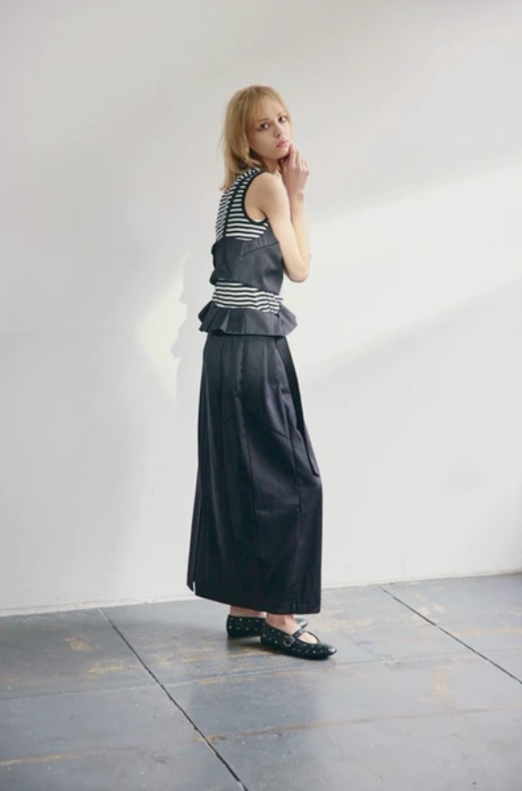 Adjustable Wrap Cocoon Maxi Skirt
