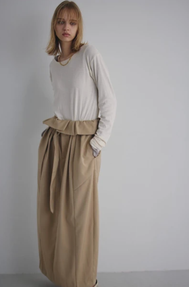 Adjustable Wrap Cocoon Maxi Skirt