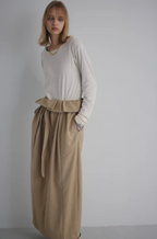 Adjustable Wrap Cocoon Maxi Skirt