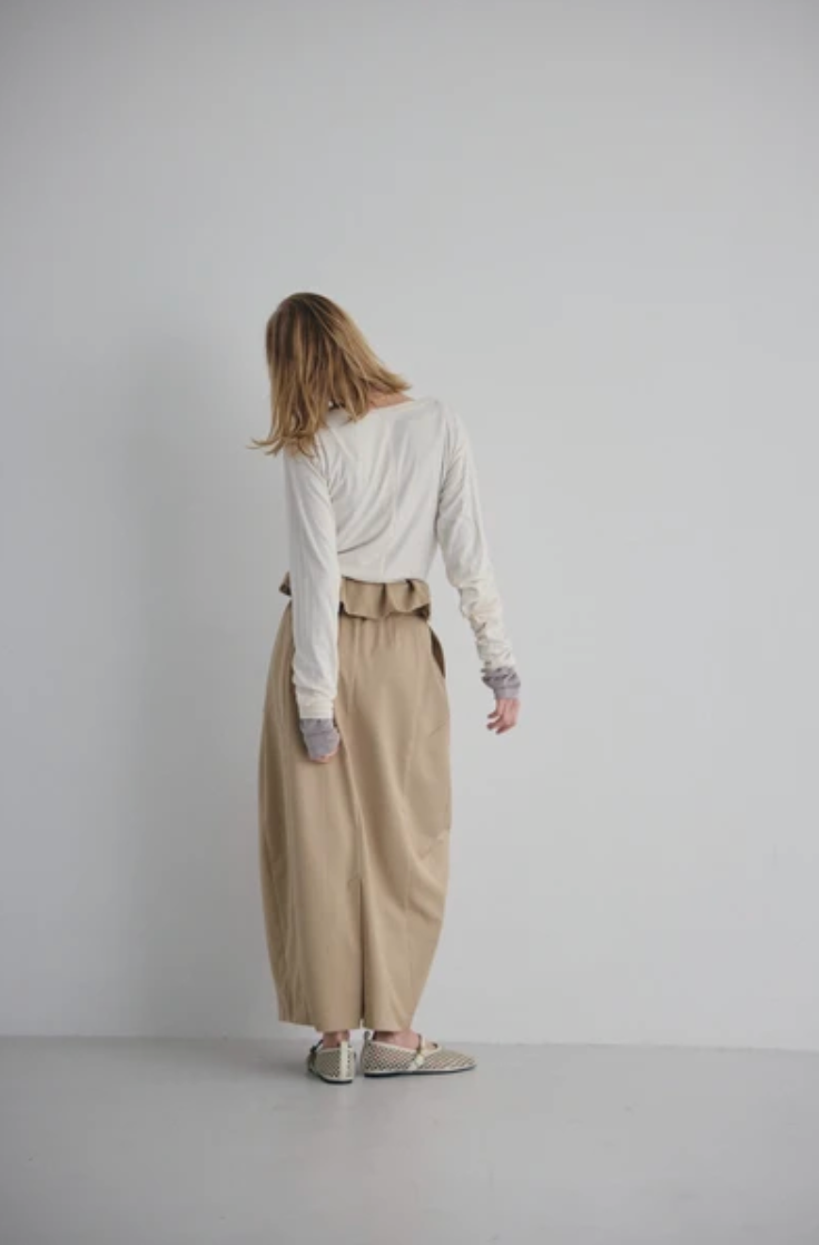 Adjustable Wrap Cocoon Maxi Skirt