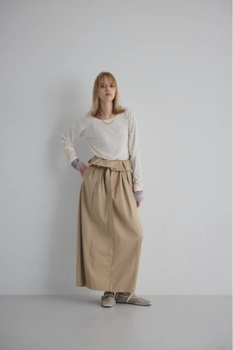 Adjustable Wrap Cocoon Maxi Skirt