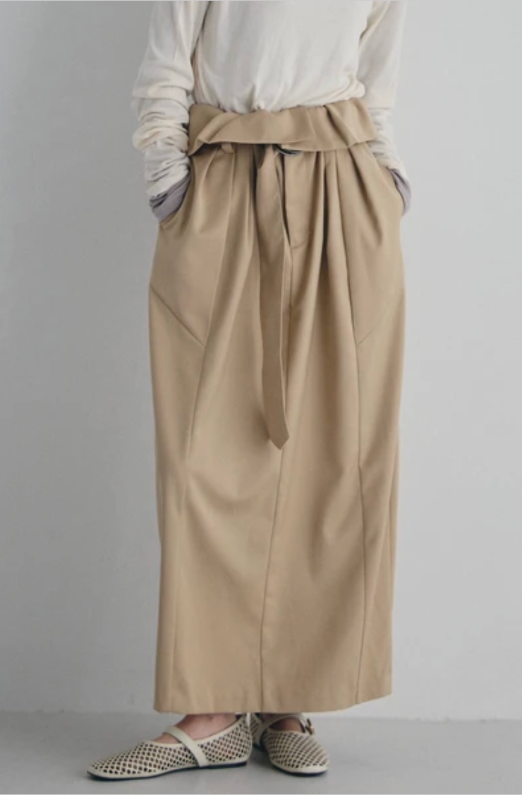 Adjustable Wrap Cocoon Maxi Skirt
