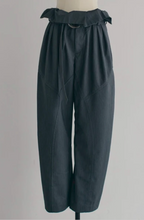 Foldover Wrap Wide-Leg Trousers