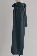 Foldover Wrap Wide-Leg Trousers