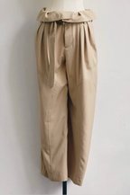 Foldover Wrap Wide-Leg Trousers