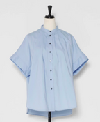 Gather Band Collar Shirt