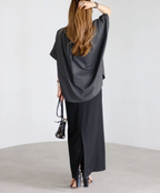Gather Band Collar Shirt