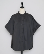 Gather Band Collar Shirt