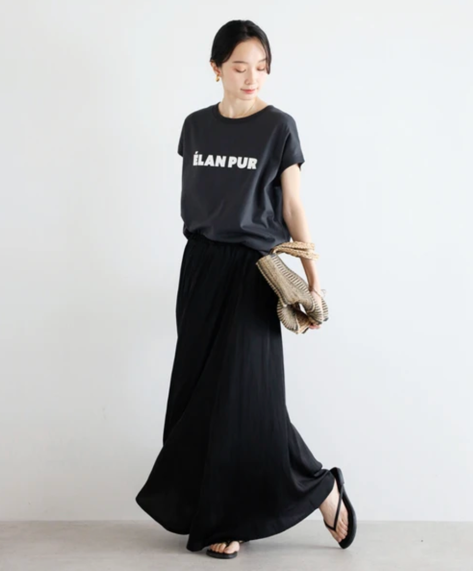 ÉLAN PUR French Sleeve Logo Tee