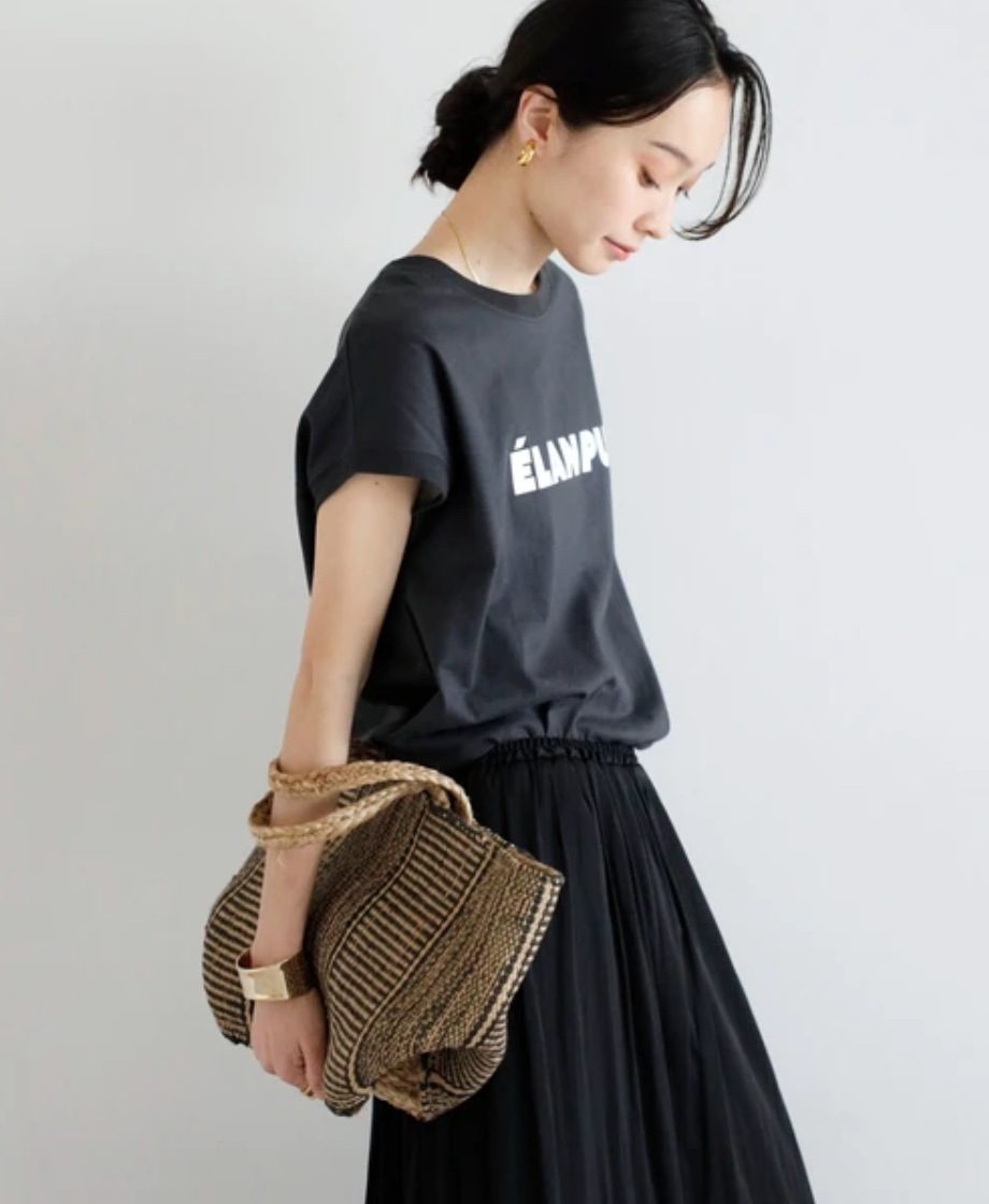 ÉLAN PUR French Sleeve Logo Tee