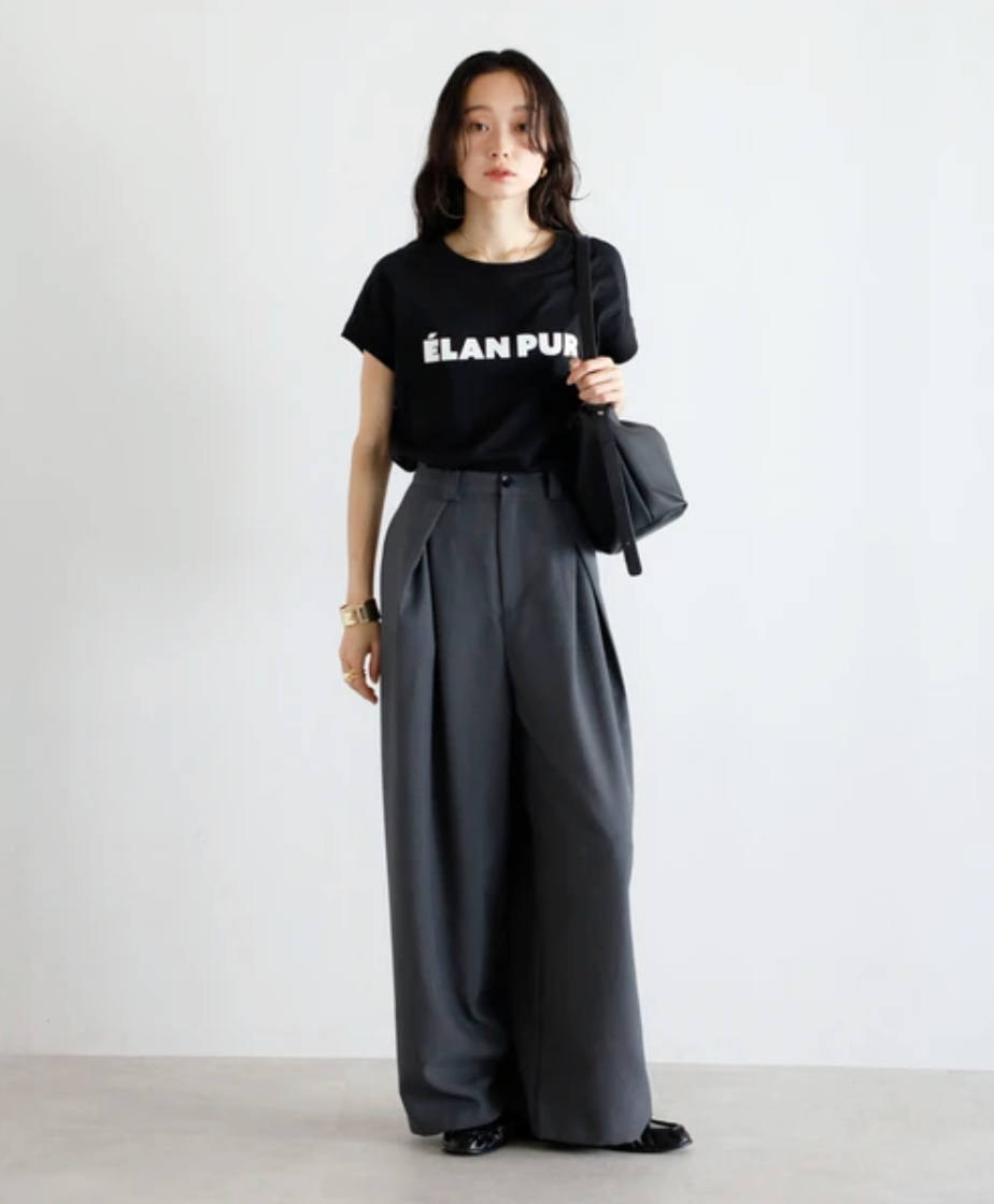ÉLAN PUR French Sleeve Logo Tee