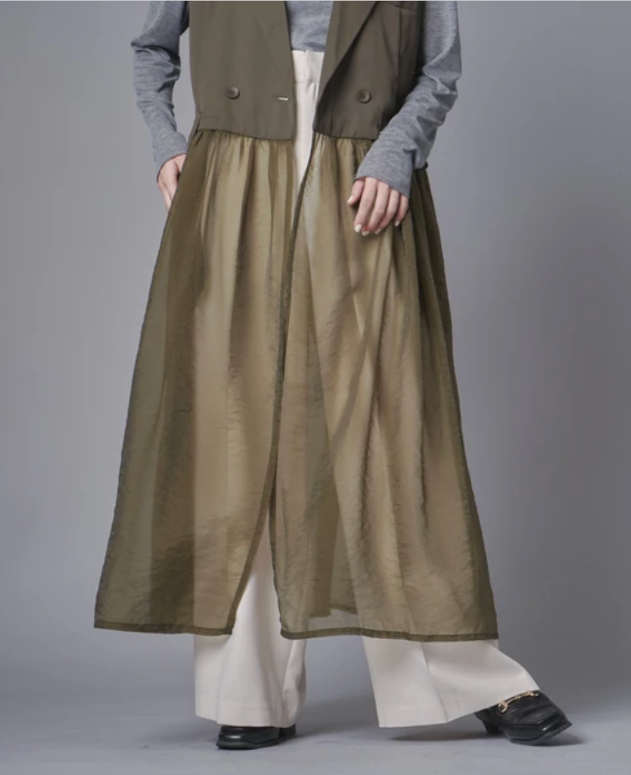 Sheer Layer Vest Dress