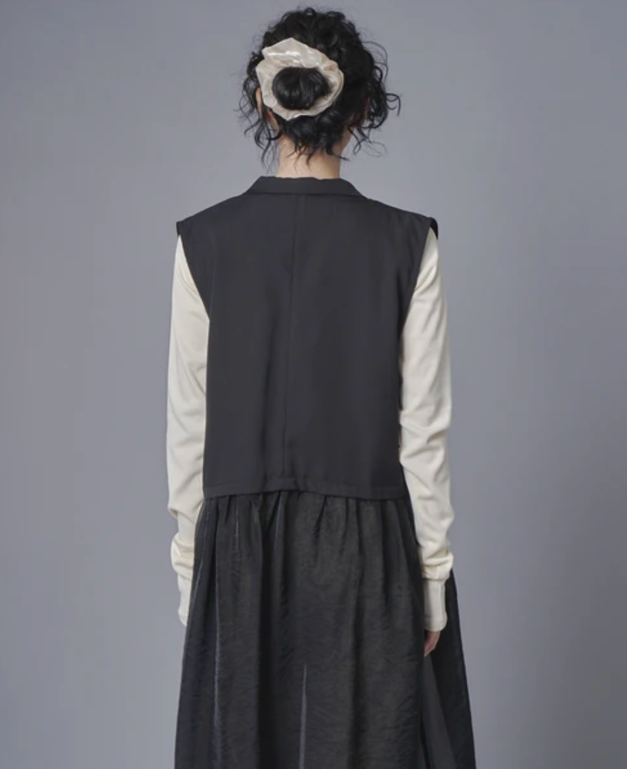 Sheer Layer Vest Dress