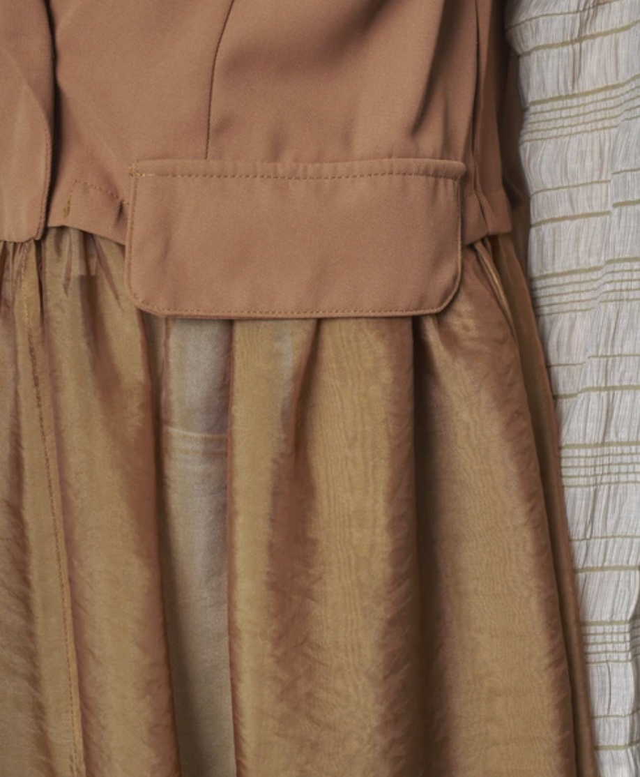 Sheer Layer Vest Dress
