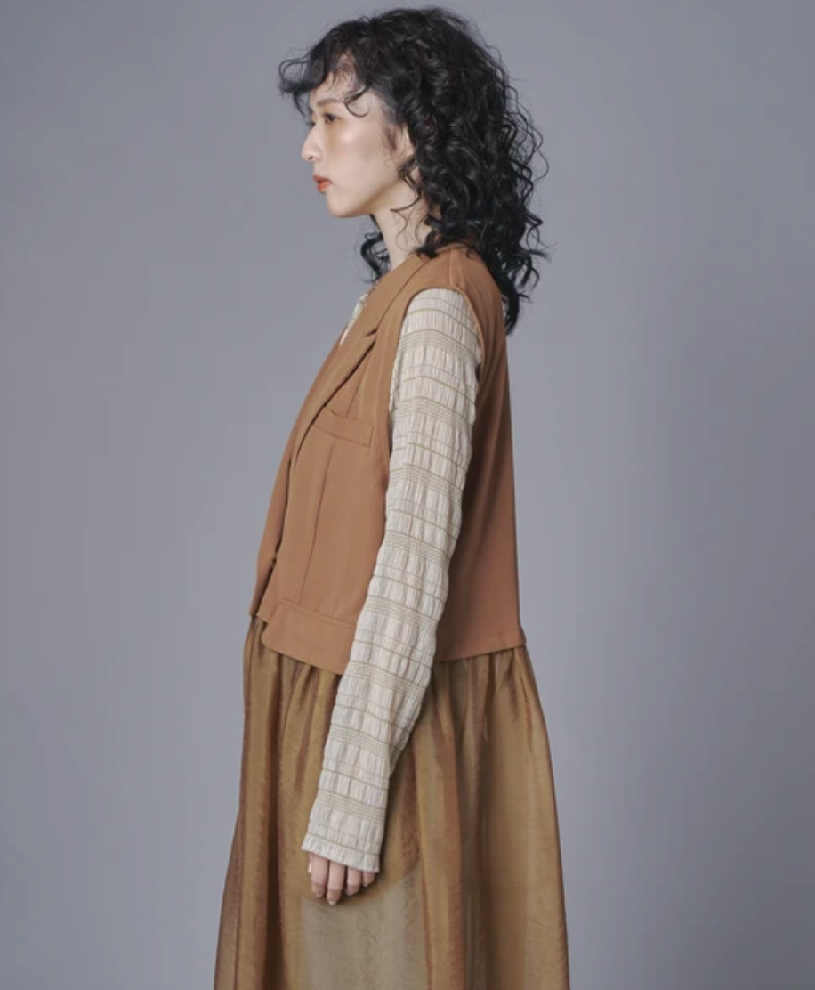 Sheer Layer Vest Dress