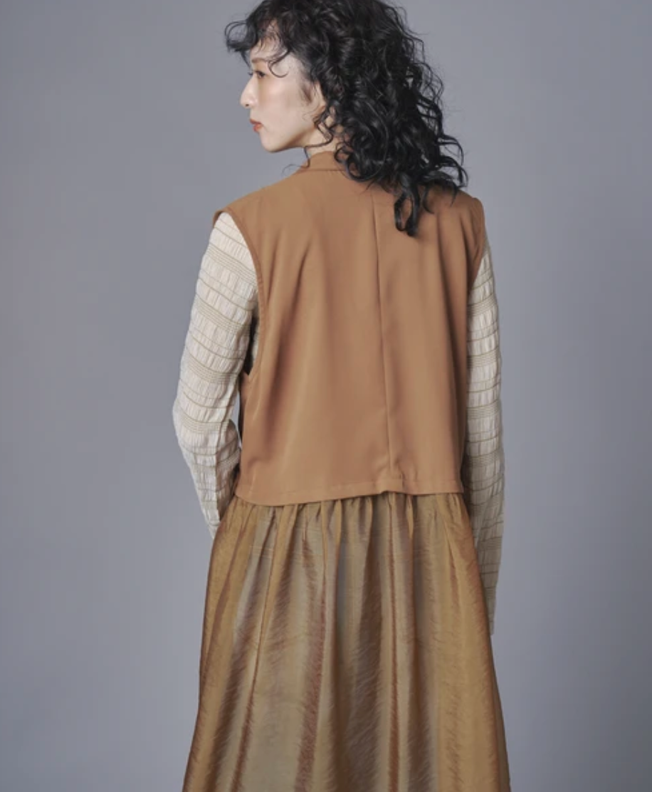 Sheer Layer Vest Dress