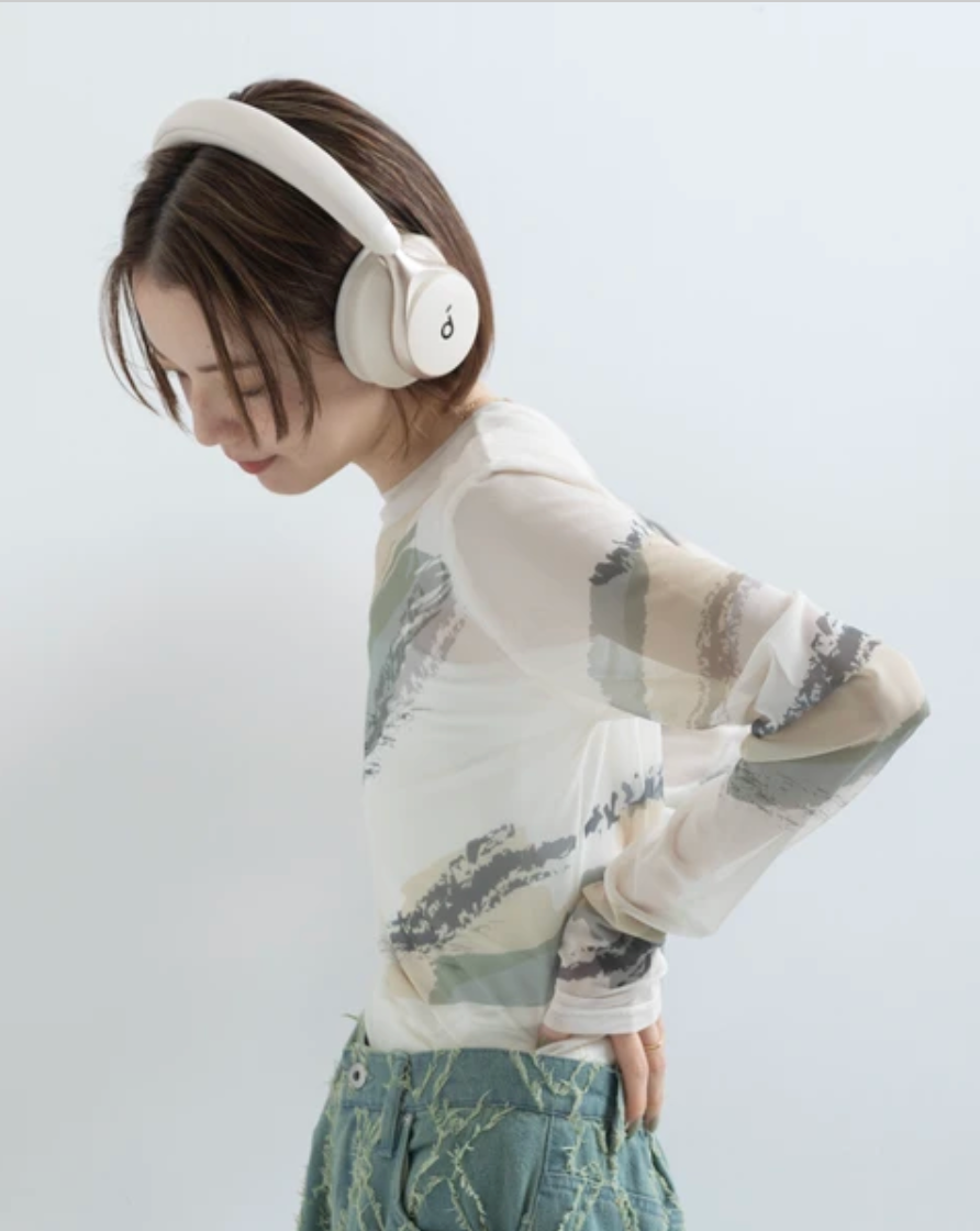 Painterly Sheer Crew Neck Top