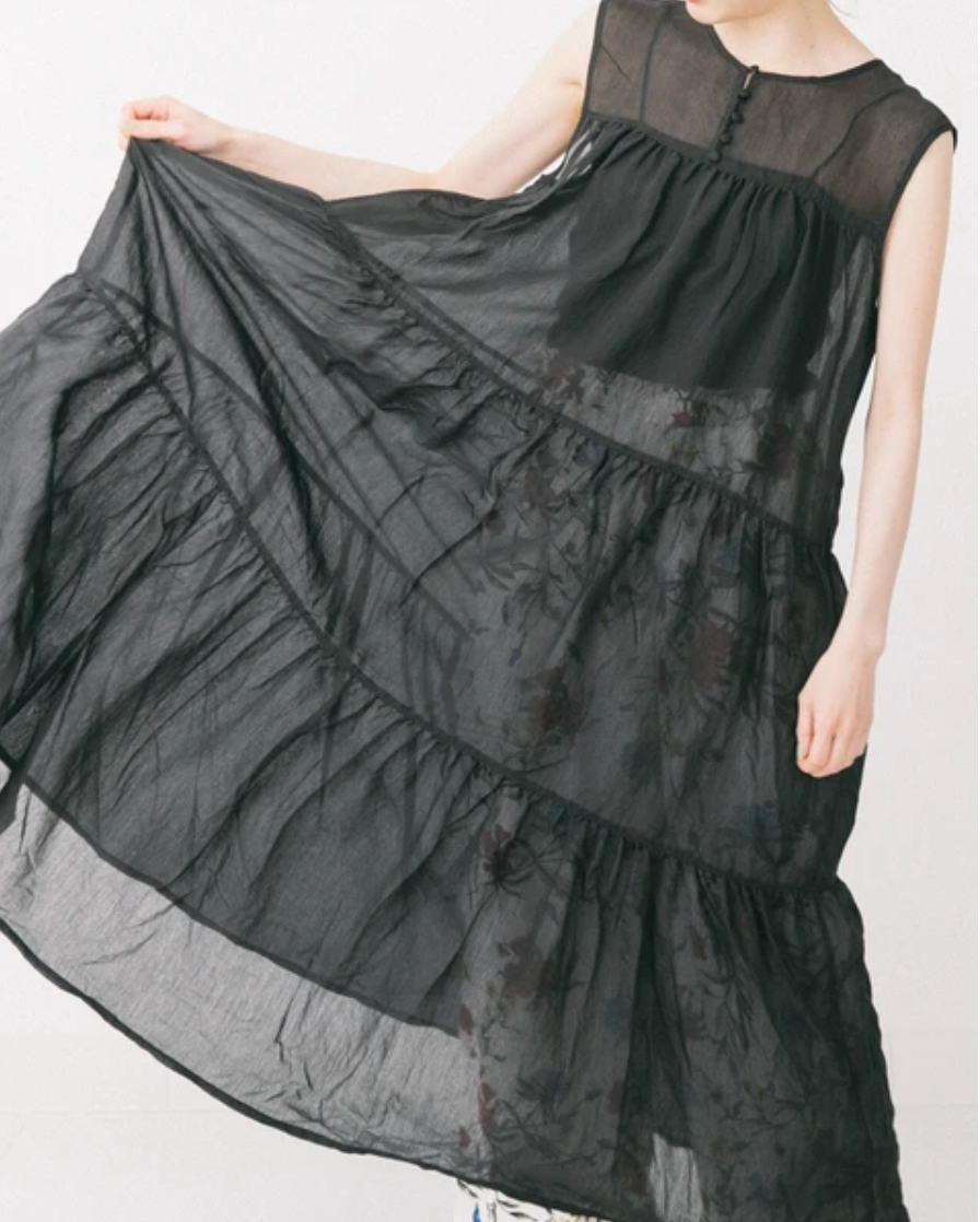 Reversible Tiered Gauze Dress