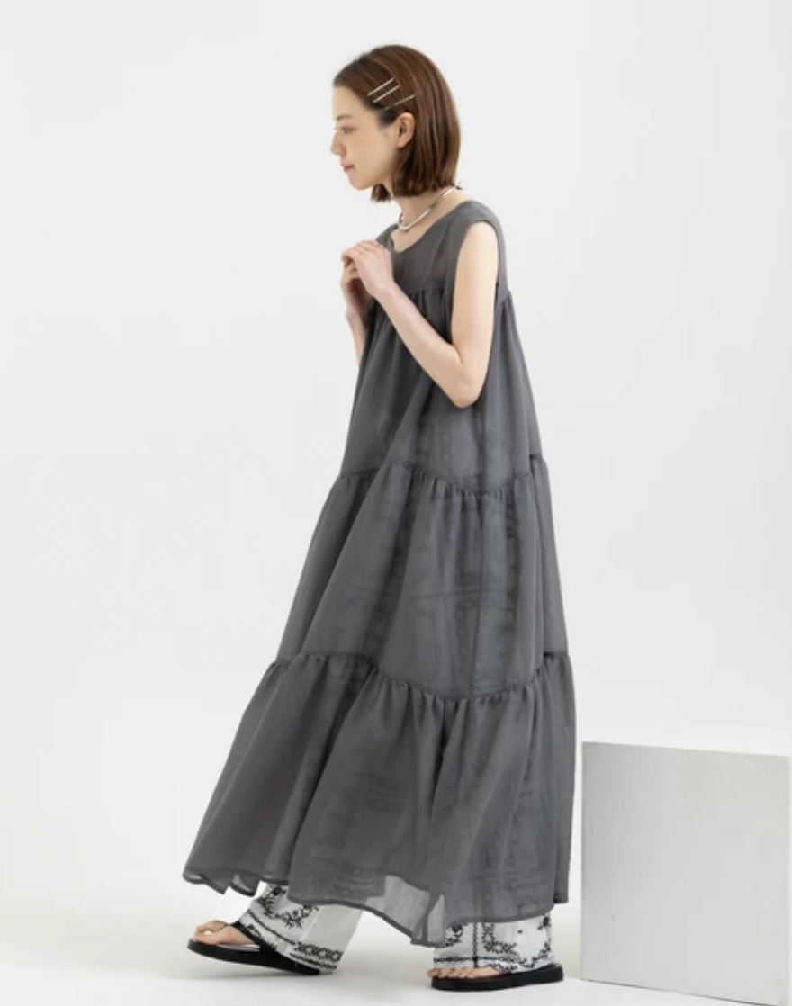 Reversible Tiered Gauze Dress