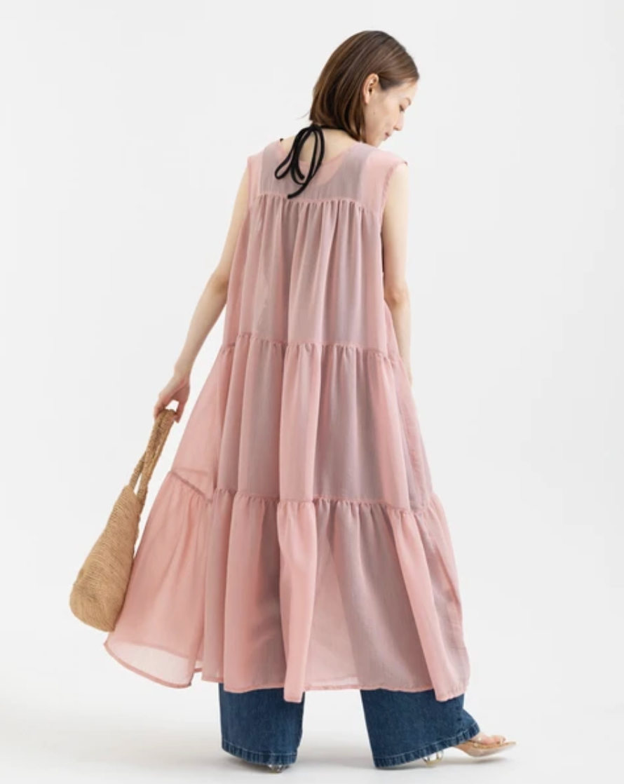 Reversible Tiered Gauze Dress