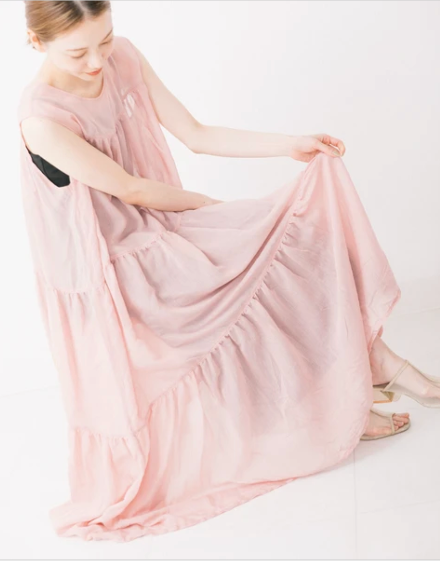 Reversible Tiered Gauze Dress