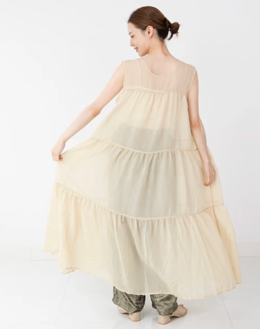 Reversible Tiered Gauze Dress