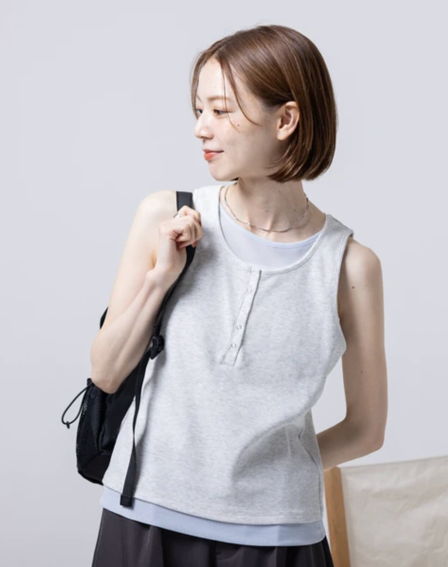 Layered Henley Tank