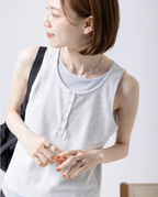 Layered Henley Tank