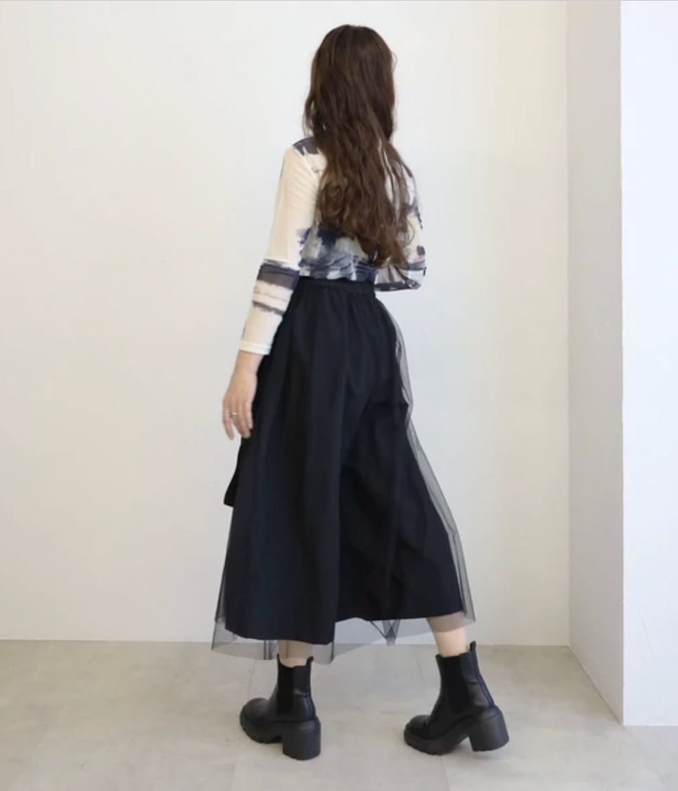 Mesh Skirt Culottes