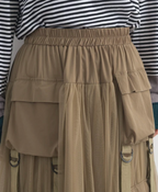 Tulle Cargo Balloon Skirt