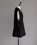 Asymmetric Tulle Panel Vest