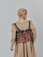 Tiered Ruffle Plaid Bustier Vest