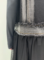 Denim Vest Tulle Layered Dress